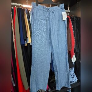 Blue Linen Pants